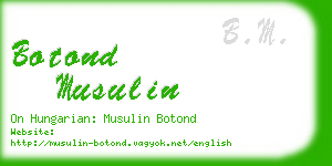 botond musulin business card